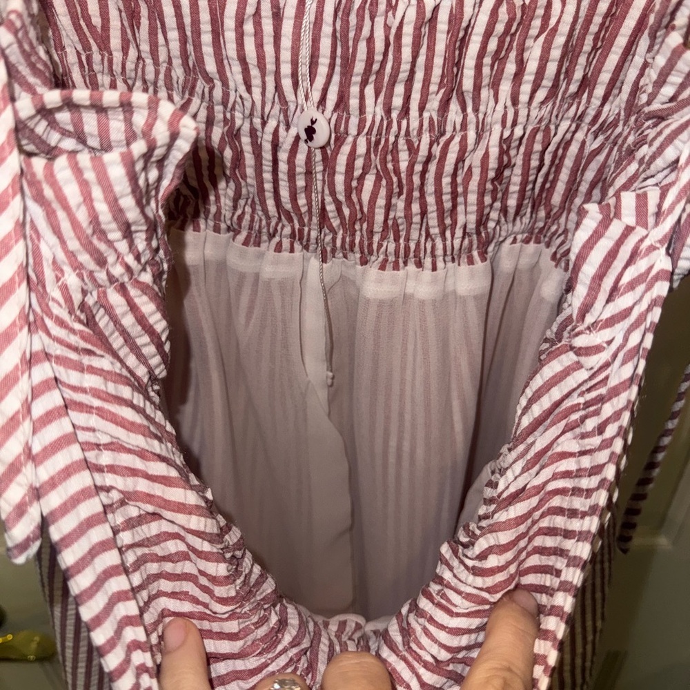 Buddy Love Red and White Striped Midi Dress - Picture 11 of 12